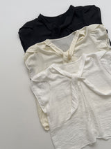 Tulip Tie Short Sleeve Blouse