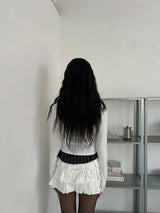 タイシャーリングスパンデックスドレープ長袖Tシャツ (3 colors)