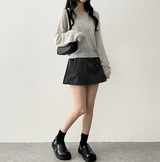 Lipo Pintuck Belt Set Banding Miniskirt