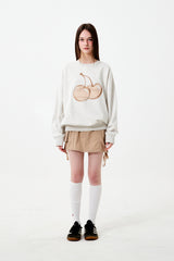 BIG CHERRY スウェットTシャツ - OATMEAL