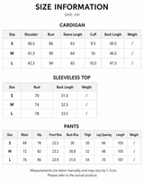Royal Charcoal Frill Training Three-Piece Setup (Cardigan+Sleeveless+Pants)