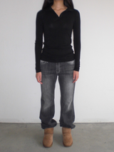 Lily low boots cut denim