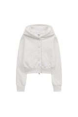 bt フードジップアップ (white)