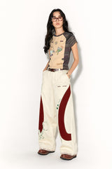 Breathable short-sleeved T-shirt with milk silk checkered patchwork design