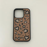 heart leopard (brown) case 