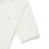 SEMI SLIM FIT SHORT SLEEVED SHIRT [WHITE]