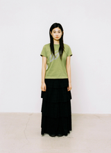Twister Star Check Tiered Skirt - Black 