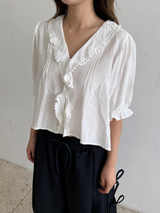 lace frill blous