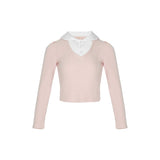 PETITE LAYERED WINTER BLOUSE - PINK