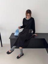 fancy buckle wrap skirt 