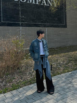 Awesome Super Long Wide Denim Pants (5color)