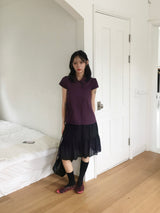 Mori two-button collar pocket blouse (4c)
