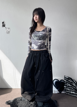 Beaudy Balloon Rivet Cotton Long Pants 4 Colors