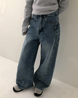 リーンローカーブドデニムパンツ