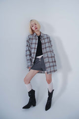  BIG POCKET CHECK SHIRT_BLUE