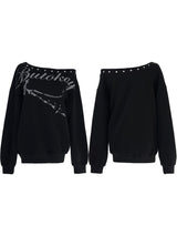 eyelet one-shoulder lettering mtm (2color)