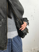 [MD Pick] Grunge Leather Mustang Jacket (2color)