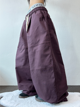 COTTON WIDE BALLOON LONG PANTS 💜🖤💛3COLOR