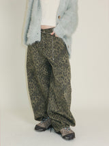 (Leopard Item)キヤヒョウ柄バルーンフィットワイドパンツ