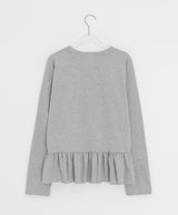 ラパスコットンフリル長袖Tシャツ