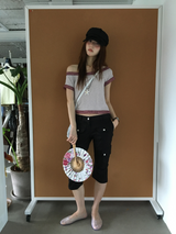 Las Lace Off-shoulder T-shirt (3color)