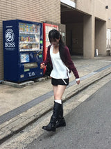 Ryoki Strap Button Knit Cardigan
