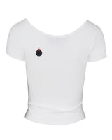Mwoong ジュエリースクープTシャツ(ホワイト)