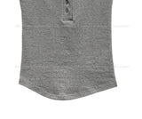 [U-BASIC] Rollin Button Round Sleeveless Top