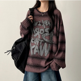 ENK ヒップストリート ダンガラ リブ ロングスリーブ Tシャツ