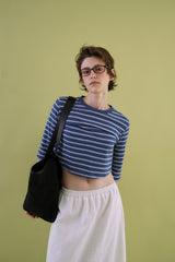 Gather check shirring skirt_ivory