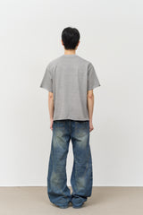 カットオフピグメントクロップドトップ (3color)
