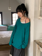 26SS★ [BAONHAUS] ポイヴ ポケット ロングスリーブ Tシャツ