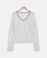 ヒア フローラル ロングスリーブ Tシャツ
