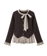 Raiden Dot Tie Layered Blouse