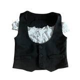 blouse layered vest