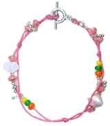 Silver 925 Toggle color beads bracelet