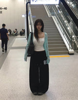 Oppo Two-Way Button Ribbed Knit Cardigan