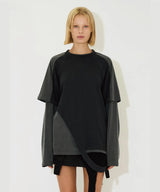 BICOLOR LAYERED LONG TEE