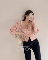 [MADE] lonen shirring blouse