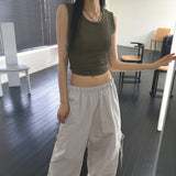 カティック バックスリット ストラップ ノースリーブ ニットウェア