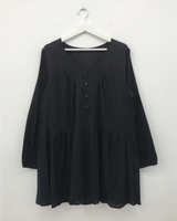 Raye V-neck Blouse Dress (2color)