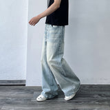 Washed Fade Wide Jeans