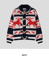 Holiday Nordic Toggle Knit Cardigan