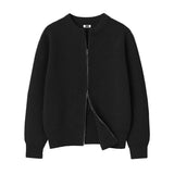 [Unisex] リザーブ2ウェイオーバーフィットジップニットカーディガン [ブラック]