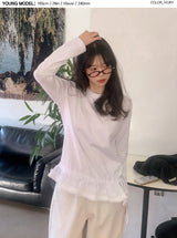 WT Lace Frill Layered Long Sleeve T-Shirt (2color)