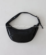 Punching Half Moon Round Shoulder Bag