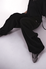 2way string pants_black