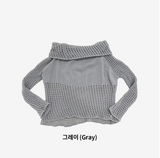 Vininto net off-shoulder knitwear