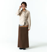 エクストラボタンストライプシャツ (BROWN)