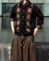 Thebel Argyle Knit Cardigan